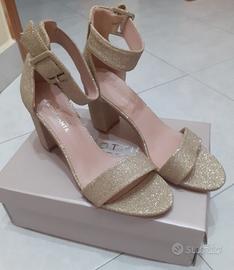 Scarpe eleganti, glitter ORO.