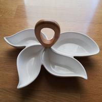 antipastiera in porcellana e bambù