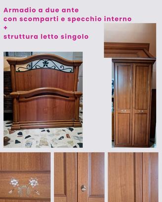 Armadio + struttura letto singolo