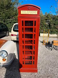 cabina telefonica londinese da arredamento