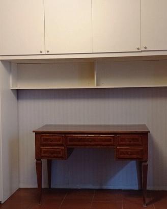 Armadio a ponte in legno color avorio 8 ante