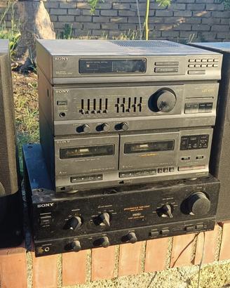 Stereo sony con casse e amplificatore