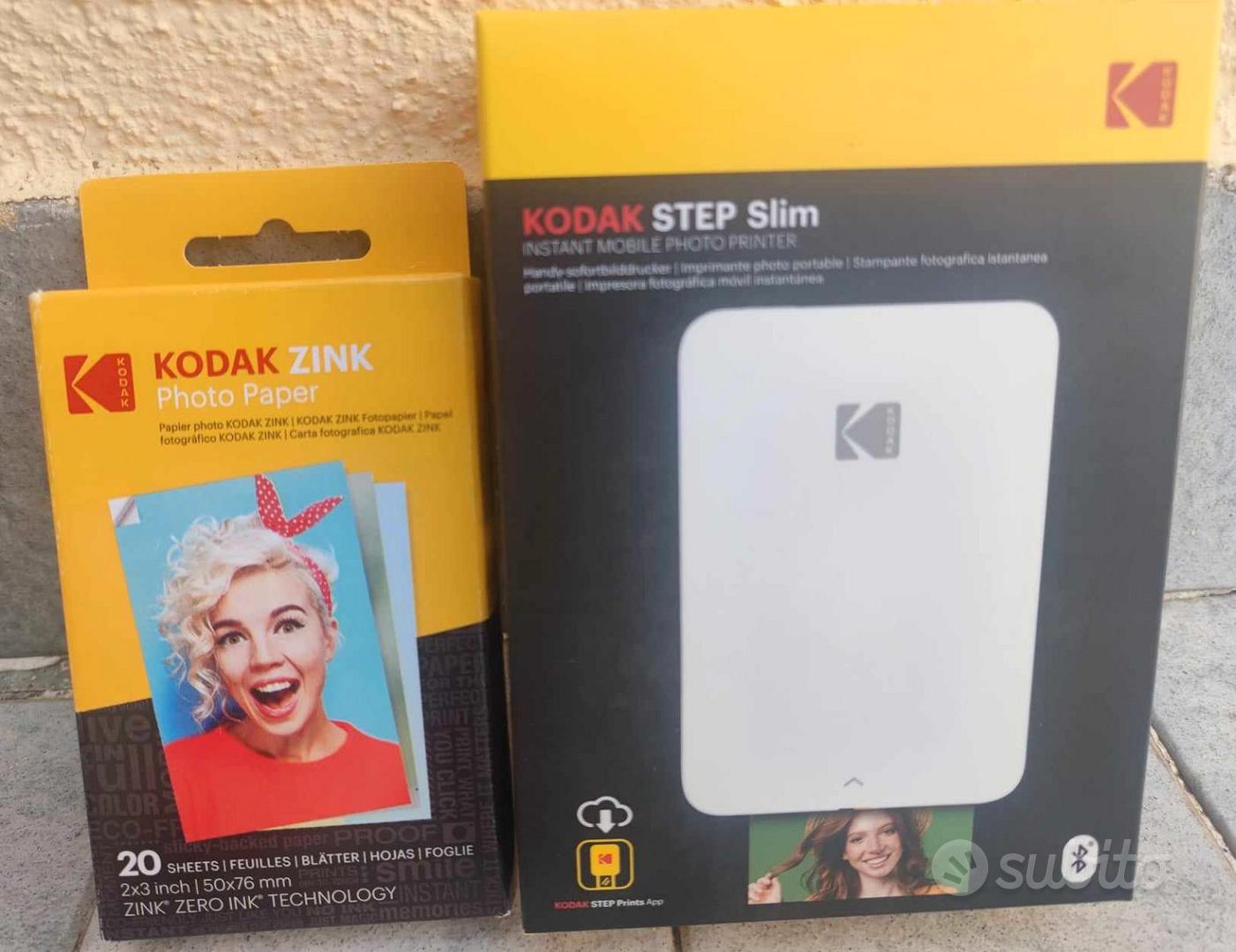 Kodak Step stampante Stampante fotografica portatile, wireless, tecnologia  ZINK Zero Ink, app Kodak gratuita per iOS e Android + Stampa foto adesive