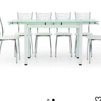 Tavolo allungabile in vetro e ferro