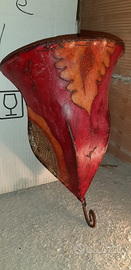 Paralume etnico in pelle per applique