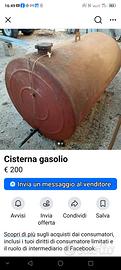 Cisternino rotondo in ferro per gasolio 