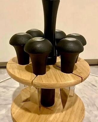 Set 6 coltelli formaggi cucina brandani acciaio