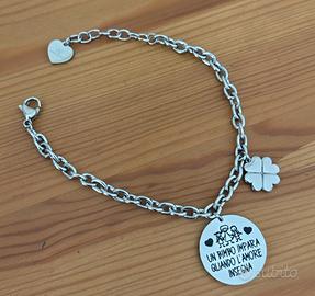 Bracciale color argento Luca Barra 