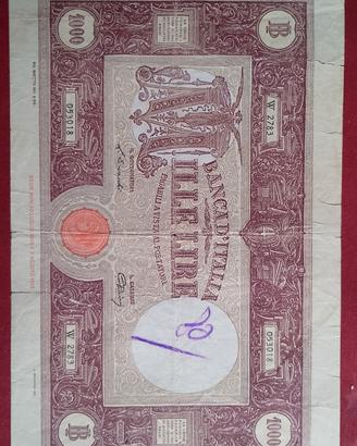banconota 1000 Lire M Grande 1947