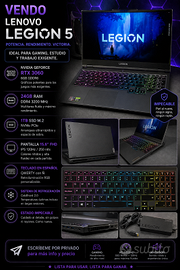 Lenovo Legion 5 – RTX 3060 – 24 GB RAM – 1 TB SSD