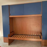 armadio a ponte con doppio lettino