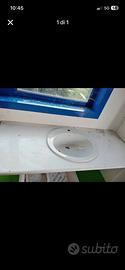 Top Bagno in Marmo Bianco con Lavello Incassato