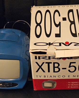 TV vintage 5'' portatile b/n IRRADIO mod.XTB 508 