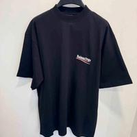 Maglietta a maniche corte con ricamo da uomo, nera