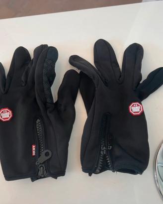 Guanti neri uomo sport ciclismo e running