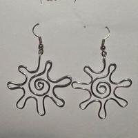 Orecchini sole artigianali anallergici