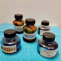 5 bottigliette inchiostro stilografico