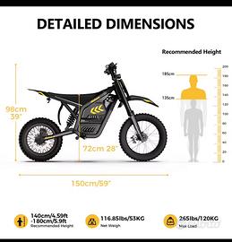 Pit bike elettrico 3500w
