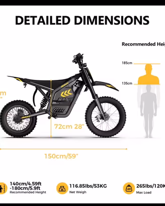Pit bike elettrico 3500w