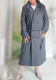 Cappotto grigio finto doppiopetto