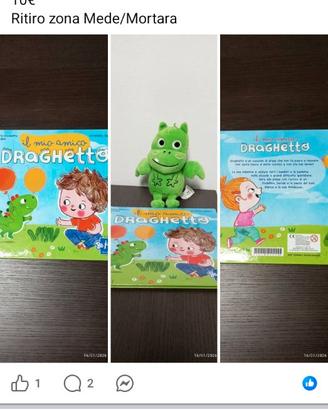 Libro e peluches draghetto