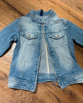 Giubbino bambina in jeans Idexè tg 2/3 anni 98 cm