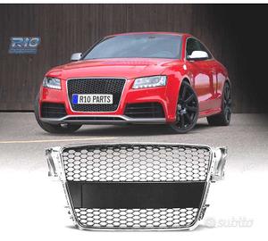GRIGLIA AUDI A5 07-12 LOOK RS ARGENTO PDC