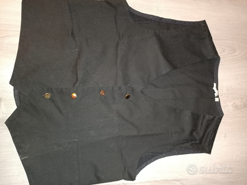 Divisa cameriera donna gonna e gilet nero