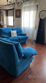 Divano alcantara azzurro 2 posti