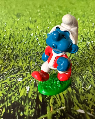 Puffo Jogger con Tuta Rossa Schleich vintage 1983
