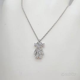 COD.597.26 COLLANA BIMBA DIAMANTI