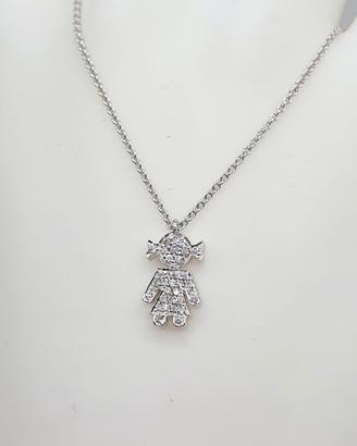 COD.597.26 COLLANA BIMBA DIAMANTI