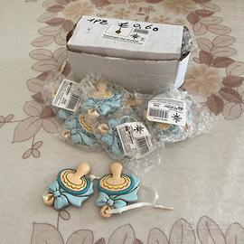 Set 24 bombiniere maschio nascita azzurro ciuccio