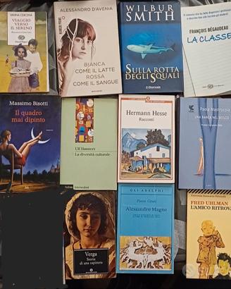 libri vari di letteratura in blocco