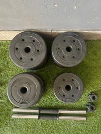 Set 2 manubri componibili + 32 kg di pesi – Home G