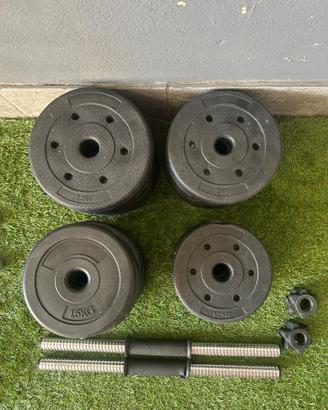 Set 2 manubri componibili + 32 kg di pesi – Home G