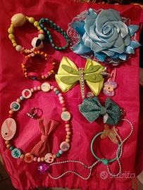 lotto bigiotteria per bambina collane bracciali ec