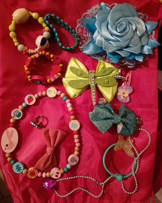 lotto bigiotteria per bambina collane bracciali ec