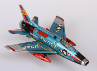 Aereo in latta a frizione nella foto FW-707