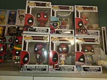 Collezione Funko Pop a tema Deadpool 