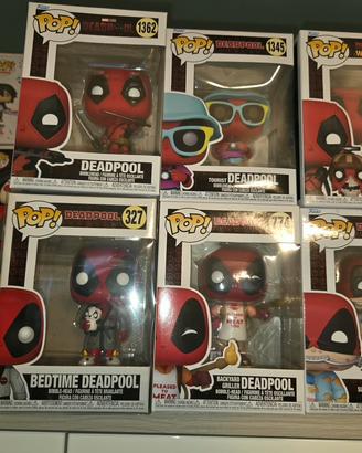 Collezione Funko Pop a tema Deadpool 
