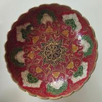 Set coppette e piatto in rame vintage