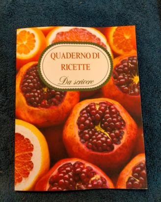 Quaderno di ricette da scrivere 