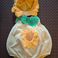 Vestito carnevale girasole taglia 0-12 mesi