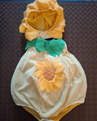Vestito carnevale girasole taglia 0-12 mesi