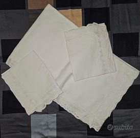 Completo letto matrimoniale cotone bianco