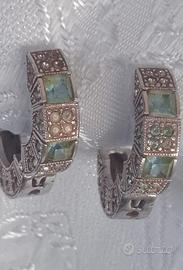 Orecchini argento e acquamarina