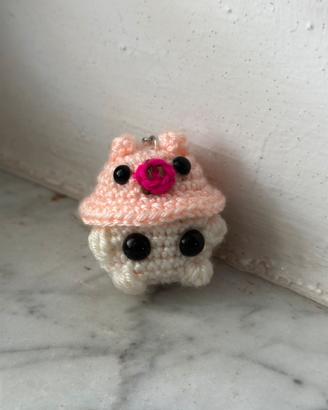 Portachiavi Amigurumi Fungo Maialino