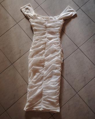 vestito sera/cocktail bianco tg S
