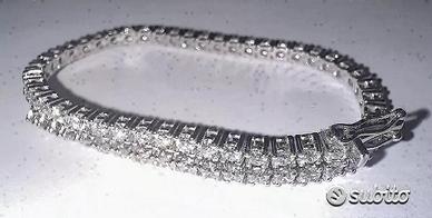 BRACCIALE TENNIS ORO 18kt. DIAMANTI NATURALI 3,00